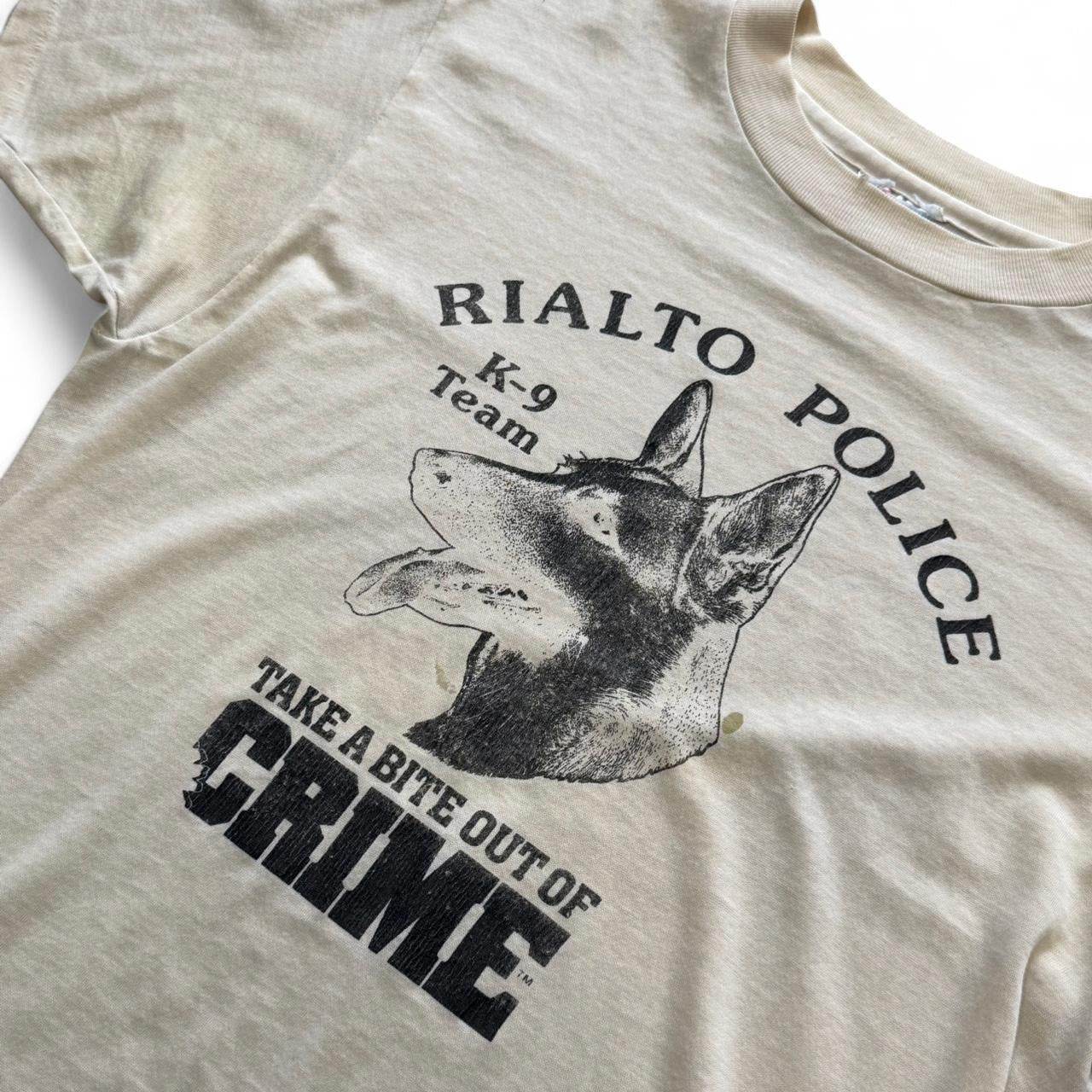 Vintage 90s Police K-9 Team Crime Graphic German Shephard Dog T-shirt