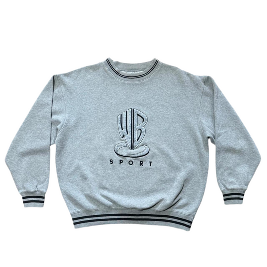 90s Grey Warner Bros. Sport Embroidered Crewneck