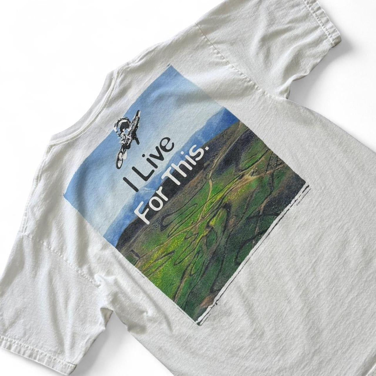 Vintage Y2K 2004 Motocross I Live For This Extreme Sports Biking T-shirt