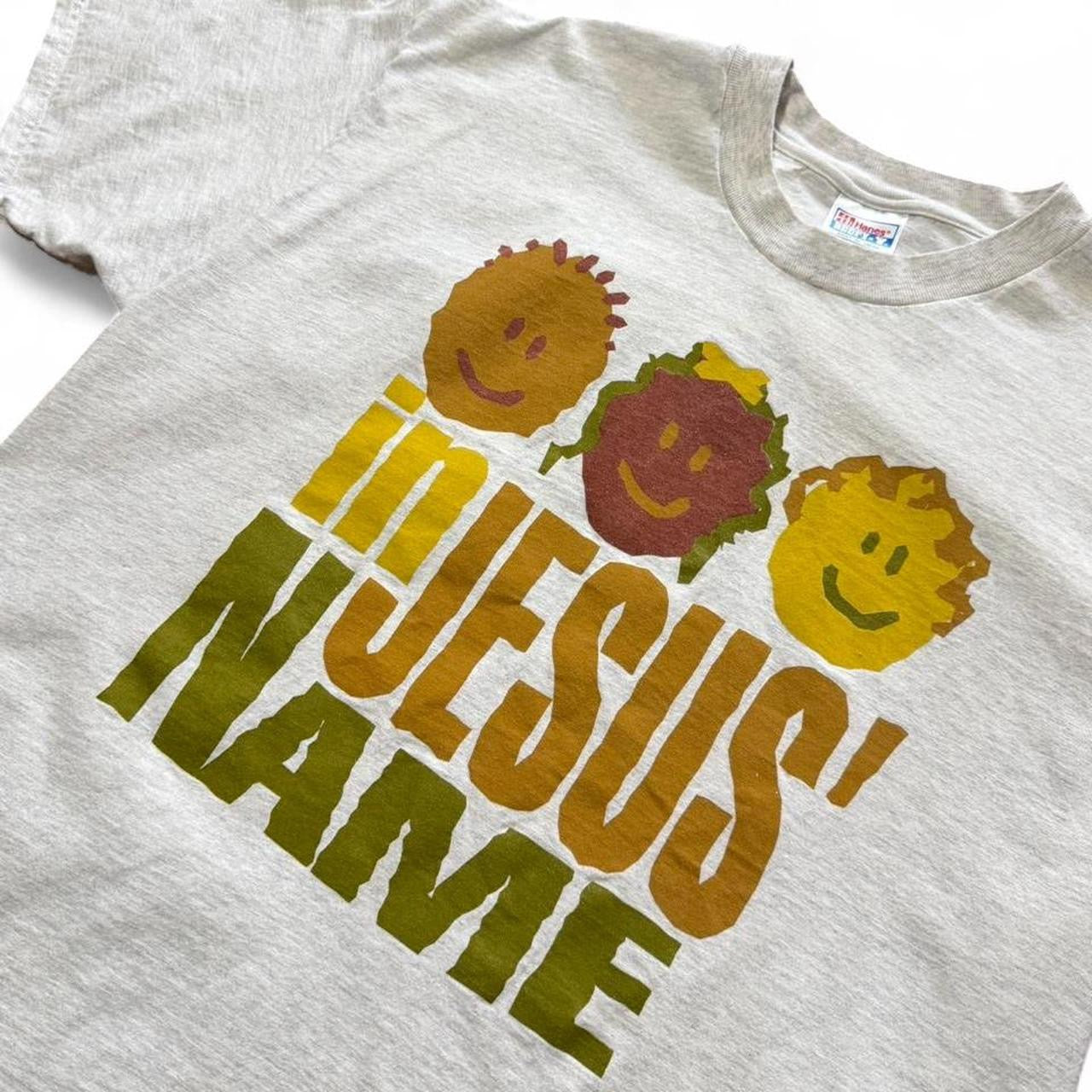 Vintage 90s Jesus Religious Christian Church Bible God Bold Graphic T-Shirt