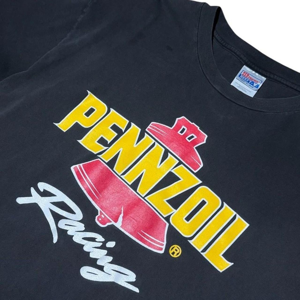 90s Pennzoil Nascar Racing Faded Automotive Mechanic Car Graphic T-Shirt