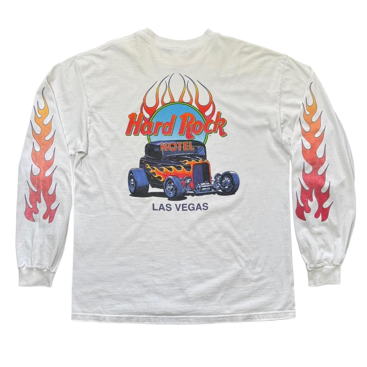 90s Hard Rock Cafe Las Vegas Hot Rod Flames Long Sleeve Shirt