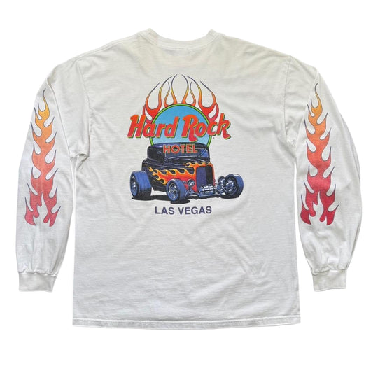 90s Hard Rock Cafe Las Vegas Hot Rod Flames Long Sleeve Shirt