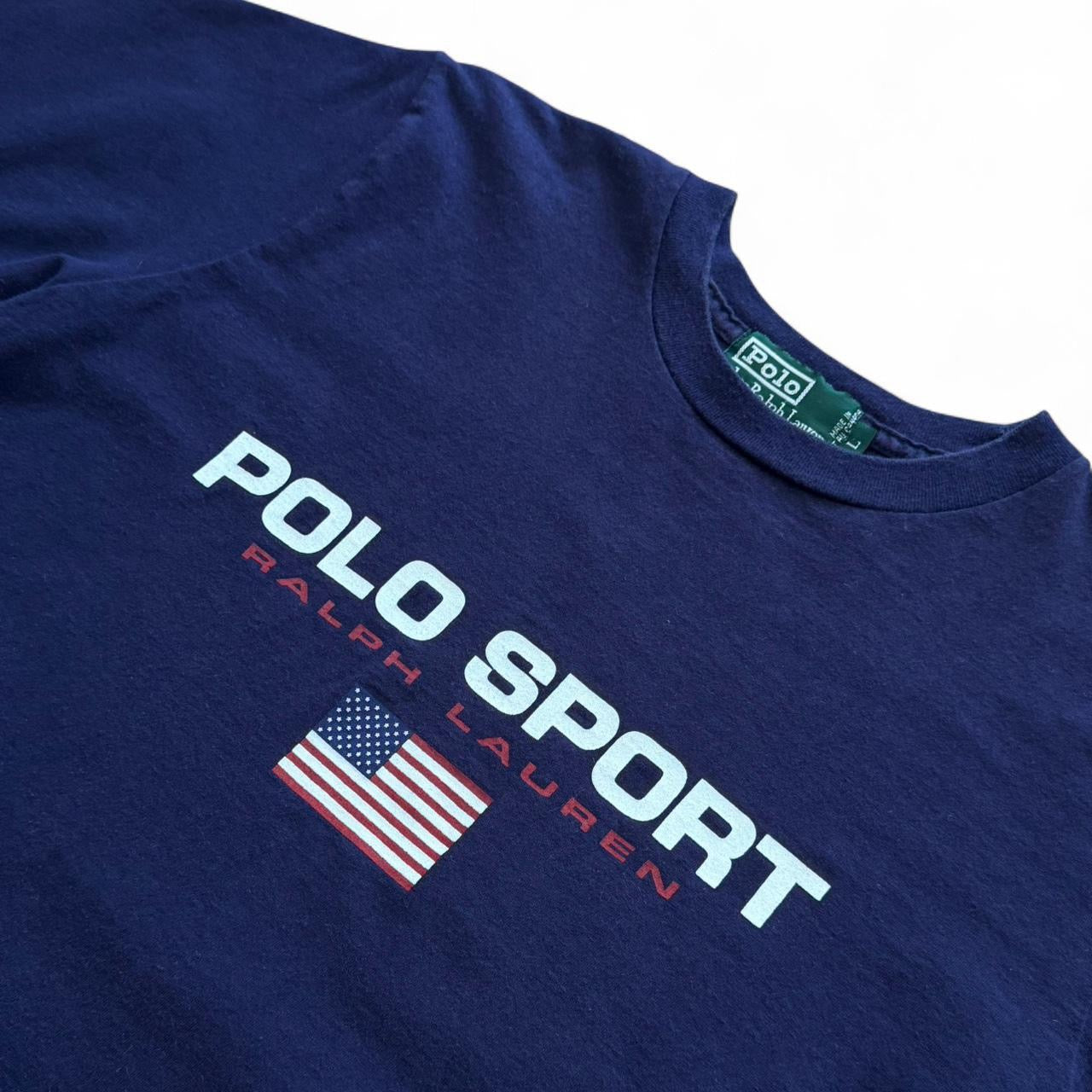 Vintage 90s Ralph Lauren Polo USA Sport Navy Blue T-shirt