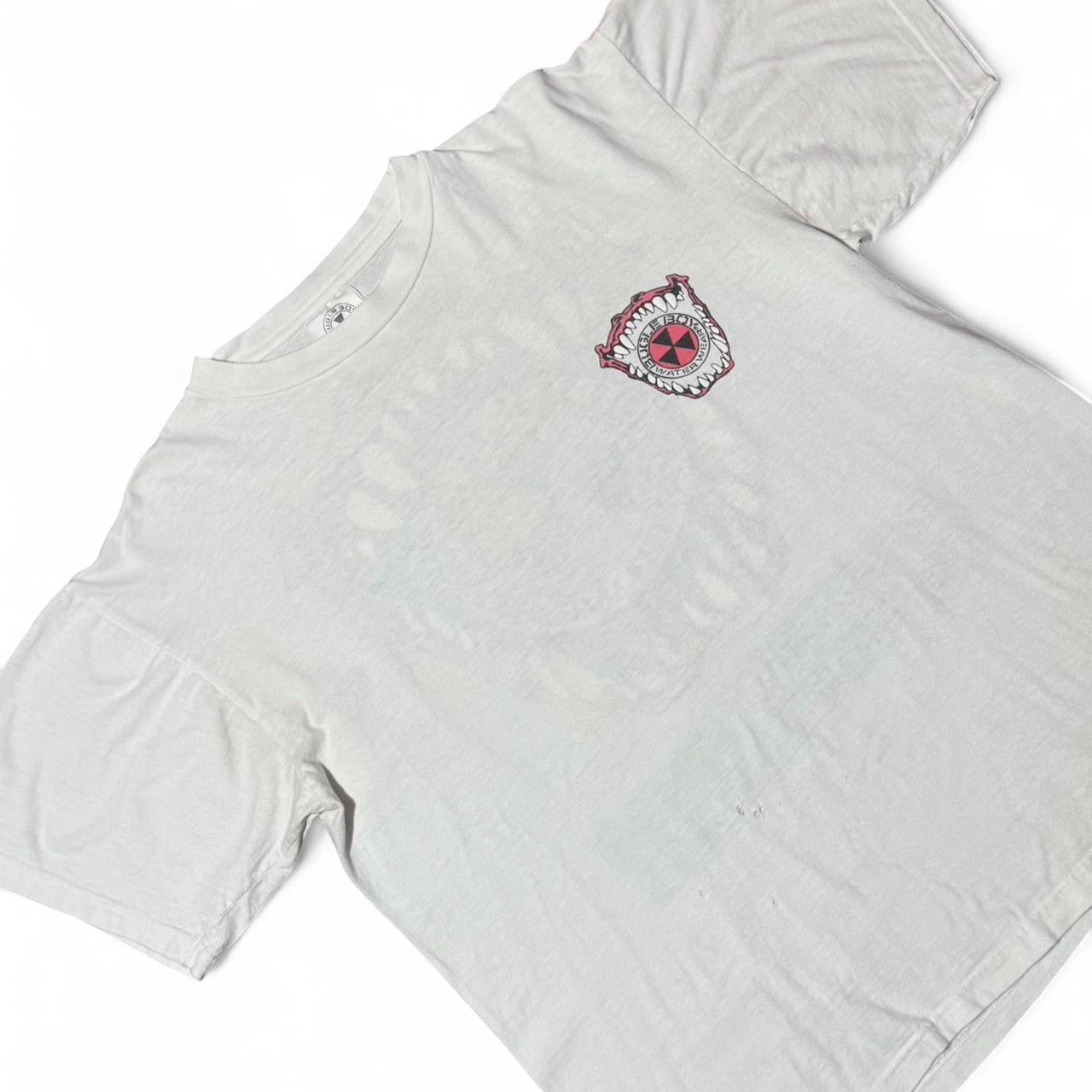 90s Puff Print Bugle Boy Water Wear Gator Teeth Graphic Surf Beach Tee