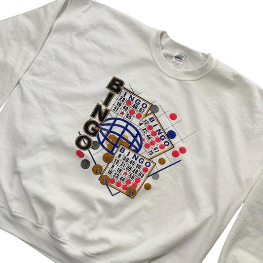 90s Bingo Gambling Casino Las Vegas Art Graphic Retro Pullover Crewneck