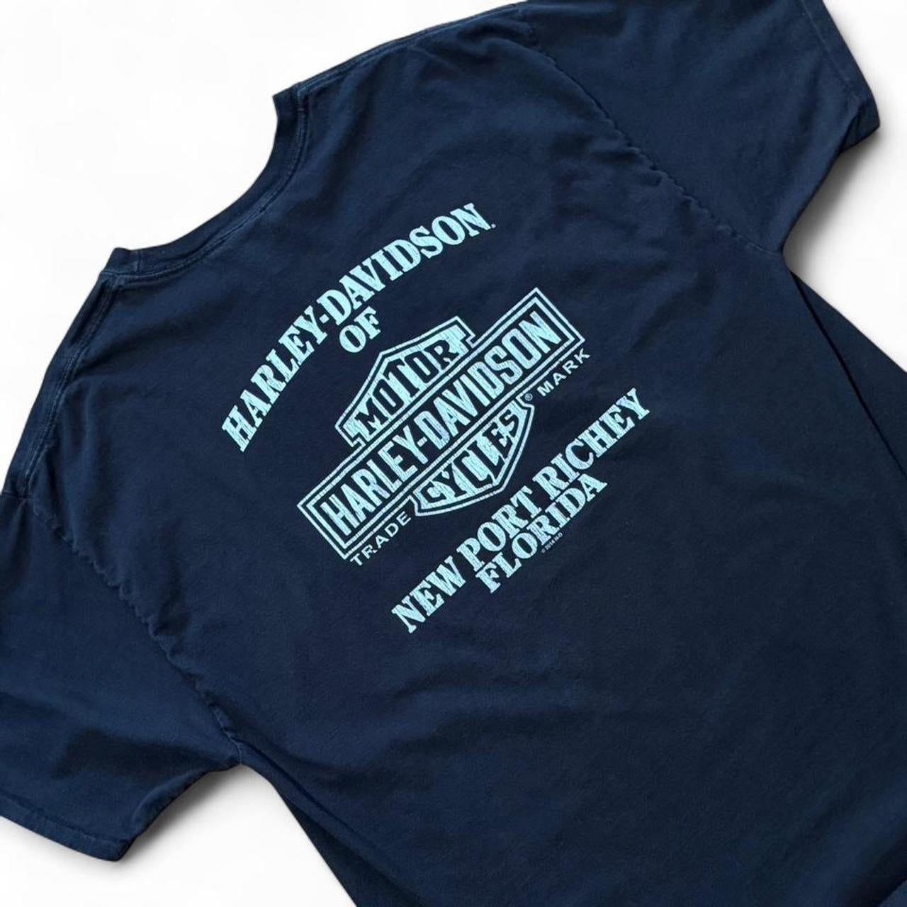 2014 Harley Davidson Legendary Motorcycle Biker Eagle Florida Graphic T-shirt