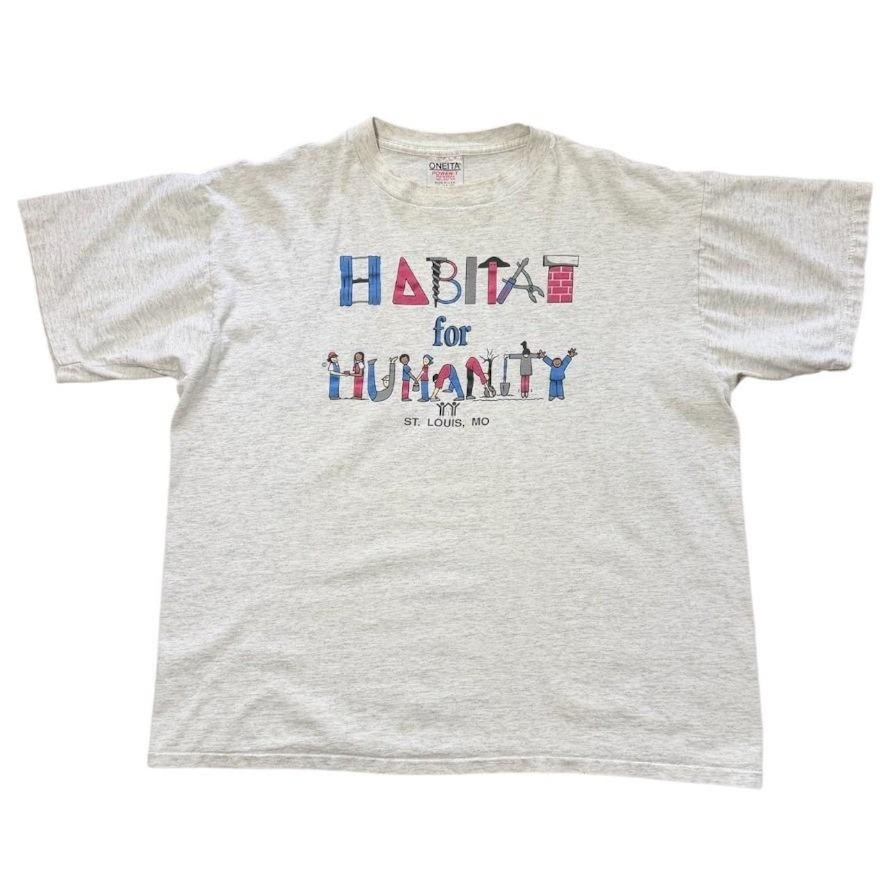 90s Habitat for Humanity Charity Foundation Promo Graphic Art T-shirt
