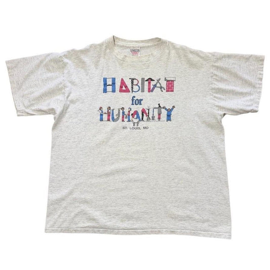 90s Habitat for Humanity Charity Foundation Promo Graphic Art T-shirt