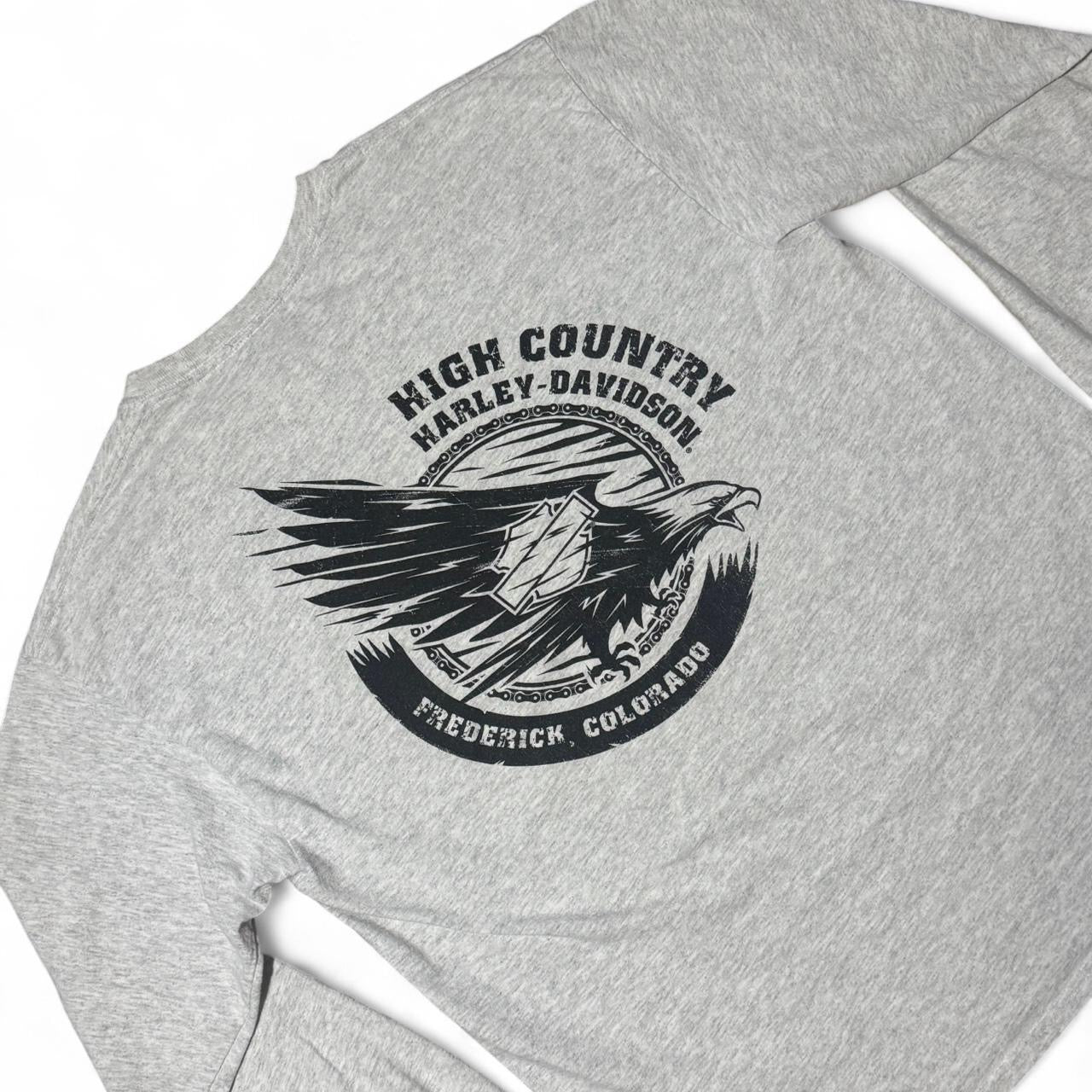 Grey Harley Davidson Motorcycle Biker Long Sleeve