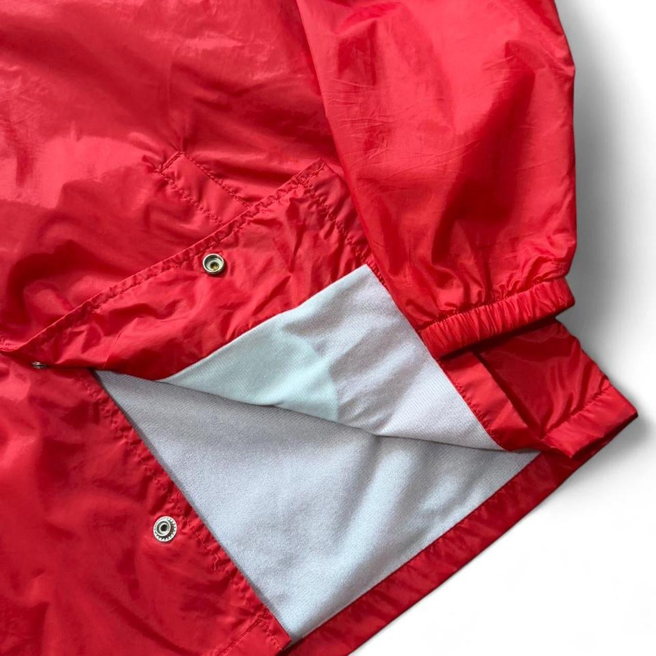 Y2K Bompton Hip Hop Rap LA YG Red Button Up Coaches Jacket Windbreaker