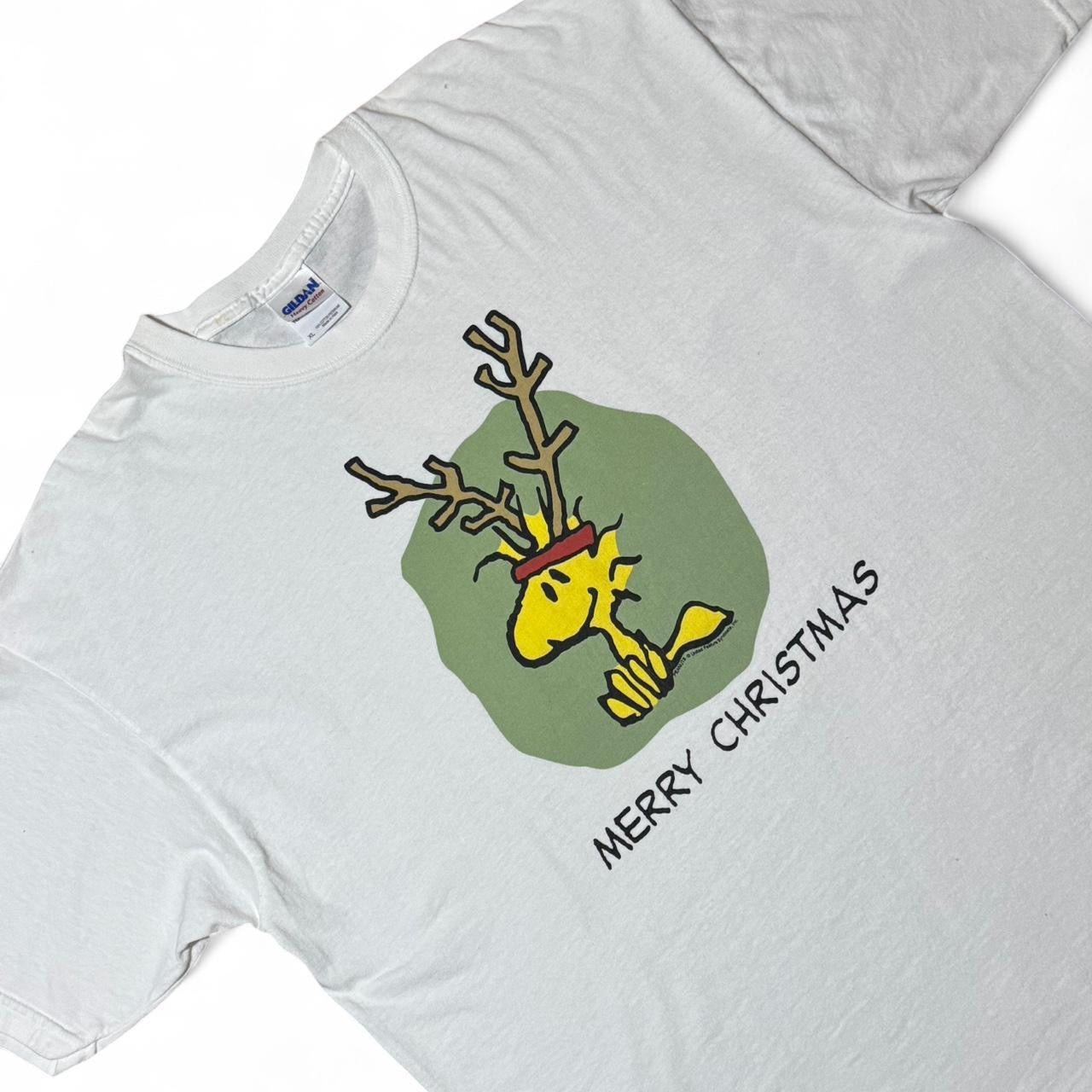 Y2K Charlie Brown Peanuts Snoopy Reindeer Christmas Tee