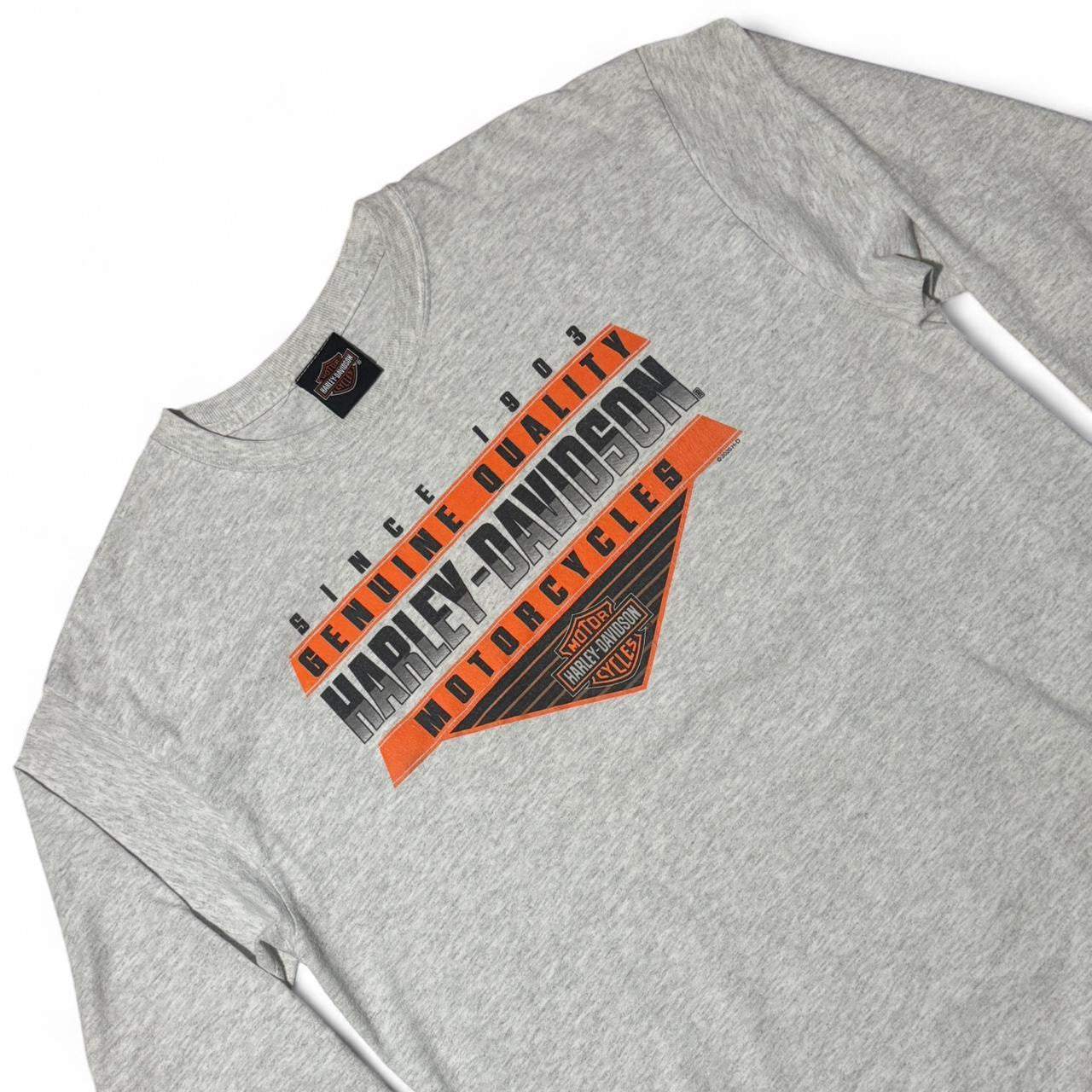 Grey Harley Davidson Motorcycle Biker Long Sleeve