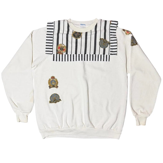 90s Marina Bay Sailor Yacht Club Crested Emblem Sweater