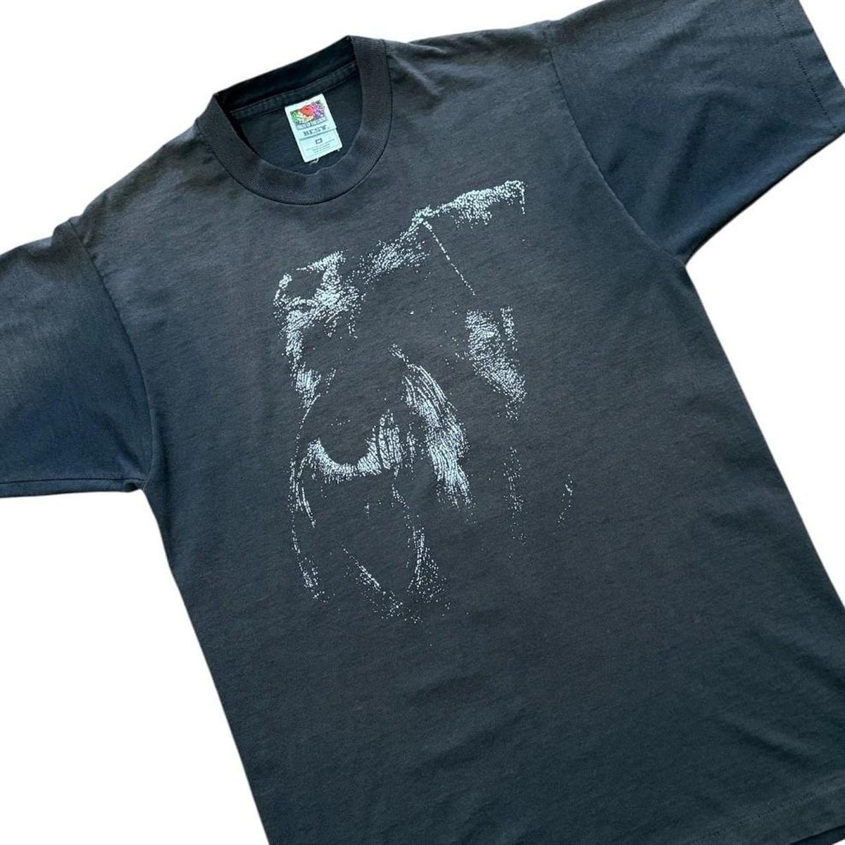 90s Faded Grey Black Schnauzer Dog Puppy Animal Cute Pet Graphic T-shirt