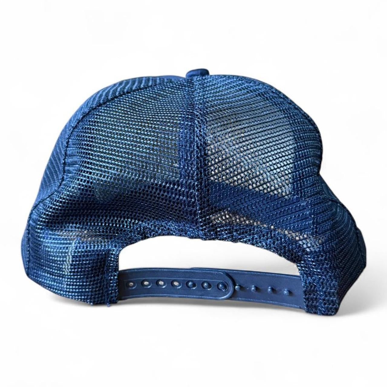 Vintage 90s Admiral Navy Gold Leaf Embroidery Trucker Mesh Snapback Hat