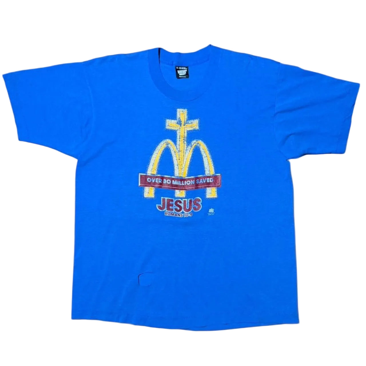 ‘88 Jesus McDonalds Romans 10:9 Parody Christian T-shirt