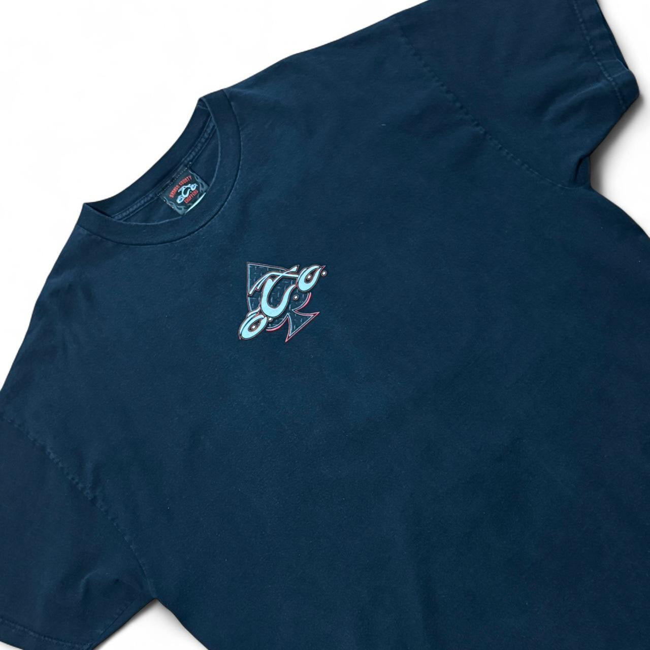 2003 Black & Red Y2K Orange County Choppers Spade Graphic Biker Tee