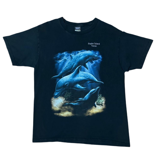 90s Padre Island Texas Dolphins Ocean Nature Tee