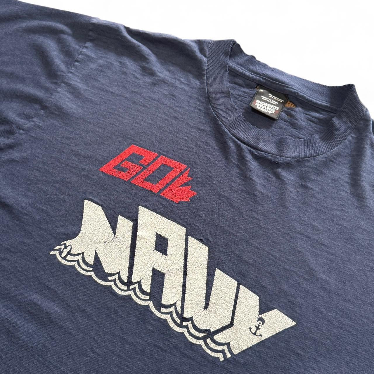 1980s Distressed Royal Canadian “Go Navy” Tattered Tee