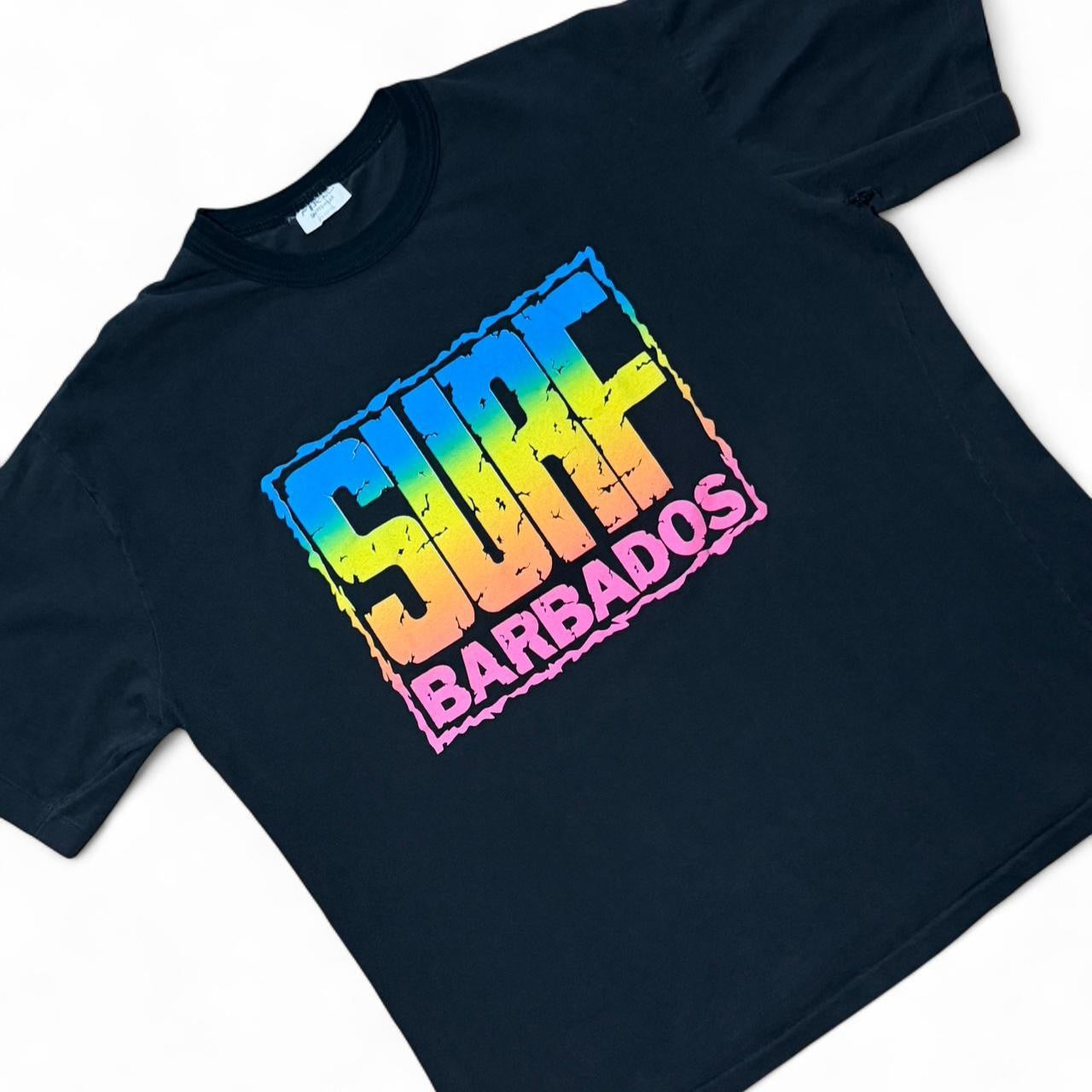 90s Ferino Surf Barbados Puff Print Gradient Graphic T-shirt