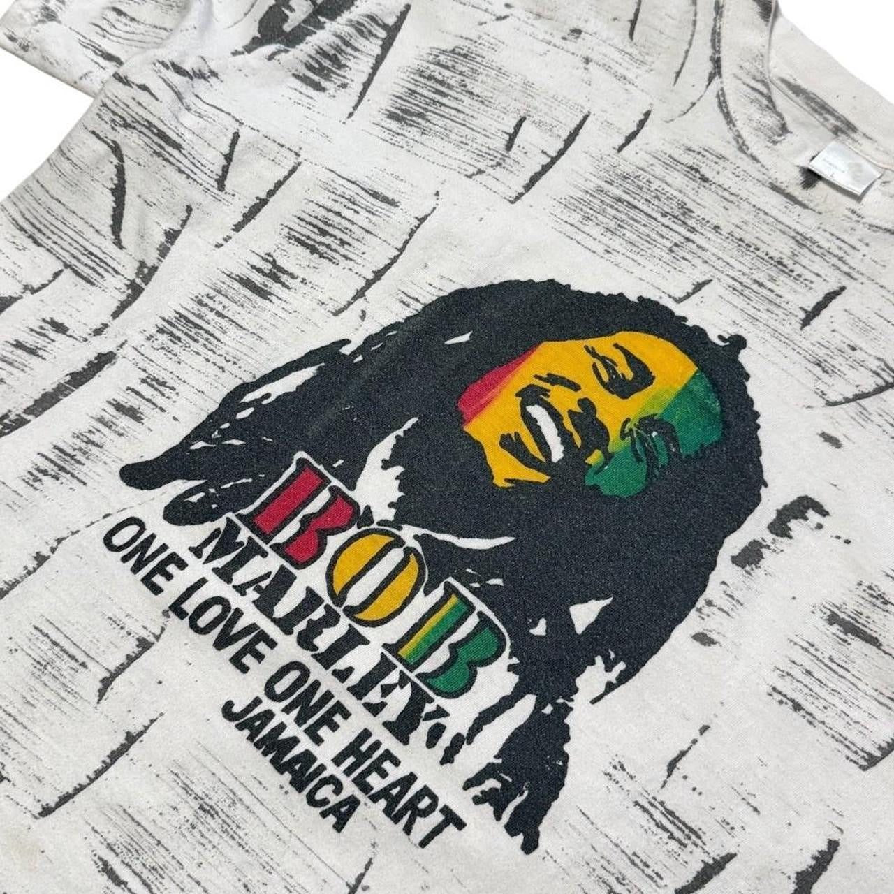 90s Bob Marley One Love Reggae Band Music AOP Jamaica Graphic T-Shirt