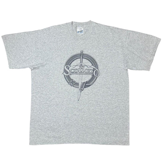 90s Grey Scotland Emblem Graphic Tee