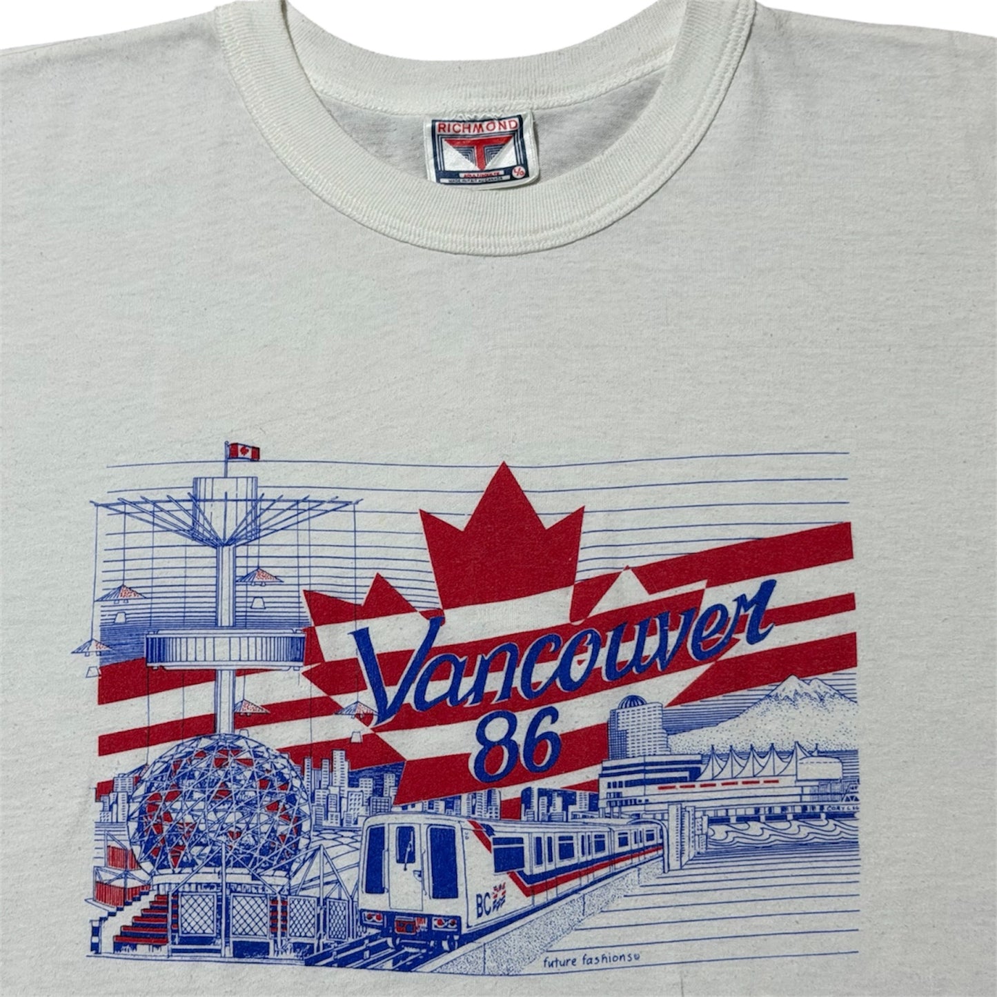 80s Vancouver Expo 86 Festival Souvenir Skytrain Graphic Tourism T-shirt