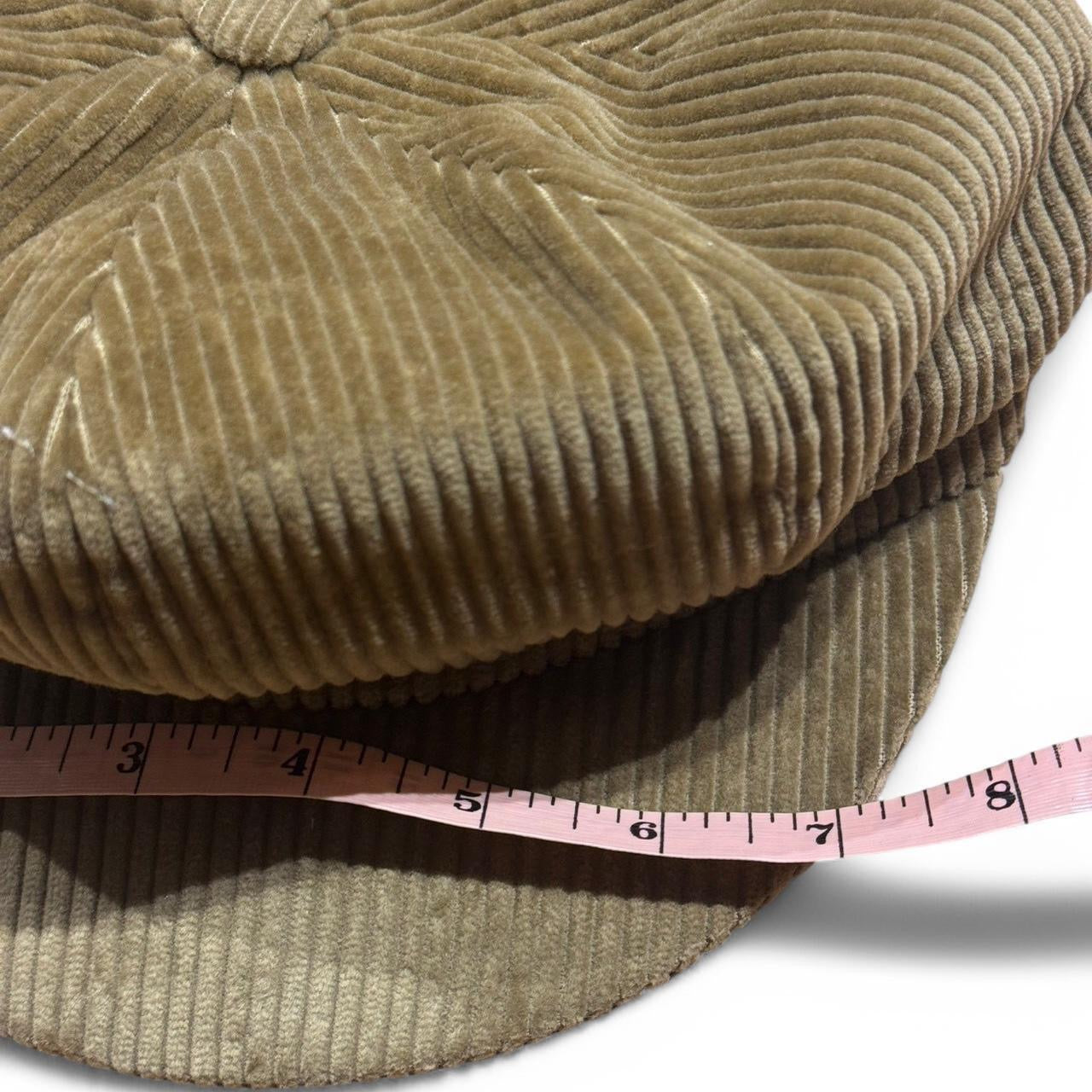 70s Magill Brown Corduroy Flat Cap Mushroom Hat