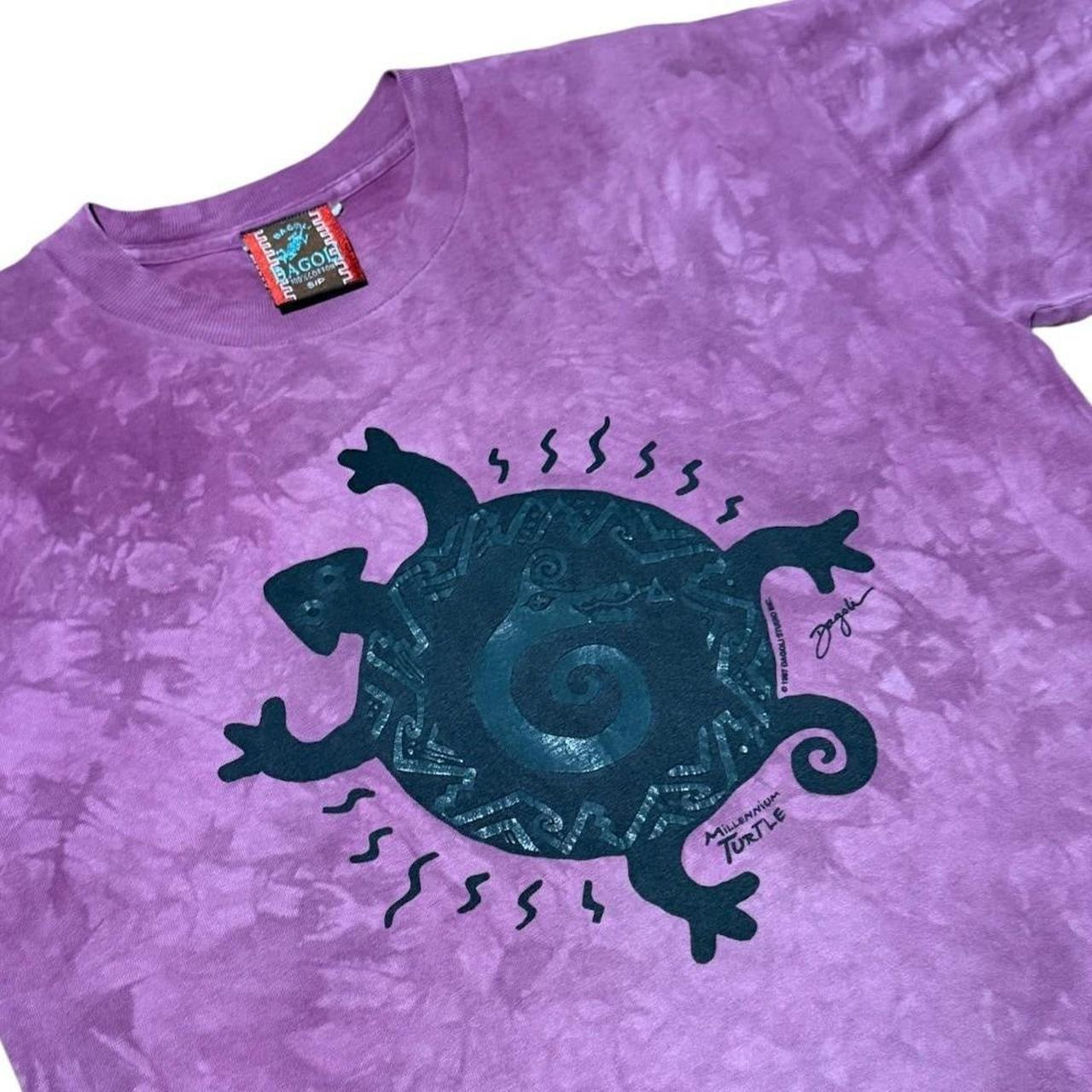 90s Dagoli Studio Millennium Turtle Tie Dye Nature Ocean Beach T-shirt