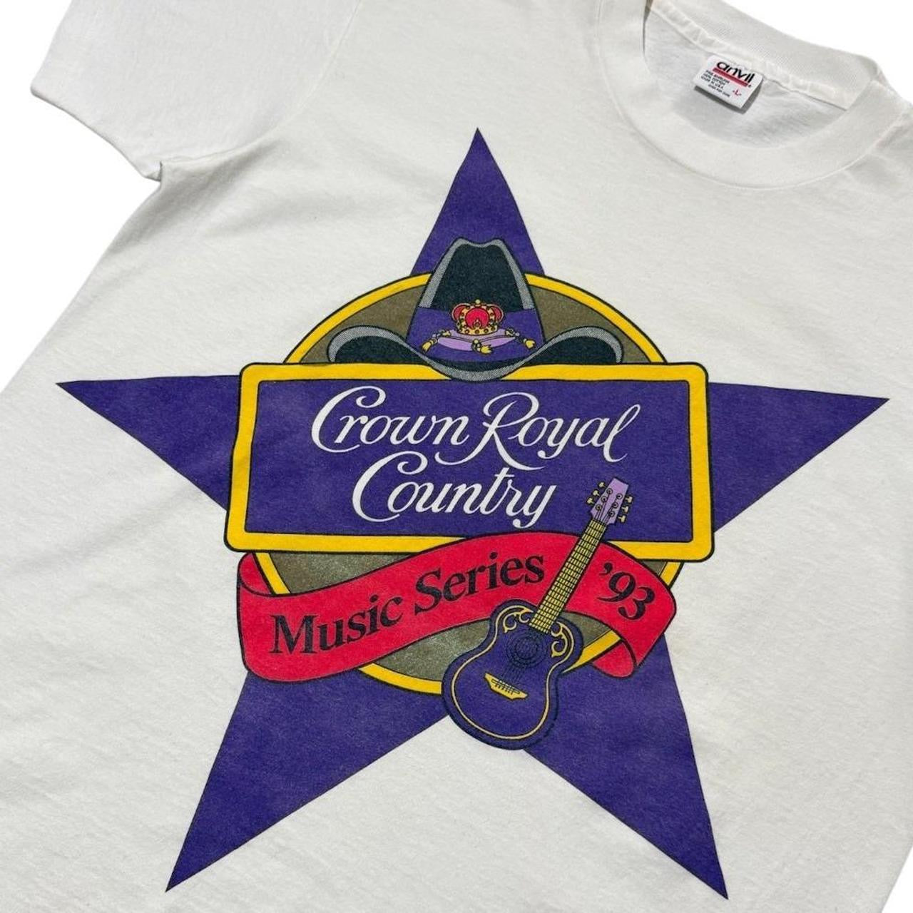 90s Crown Royal Country Music Series USA Alcohol Promo Graphic T-shirt