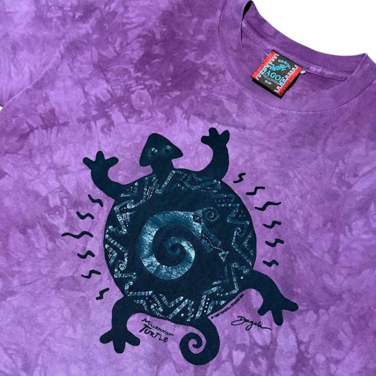 90s Dagoli Studio Millennium Turtle Tie Dye Nature Ocean Beach T-shirt