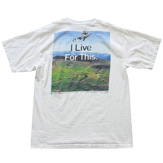 Vintage Y2K 2004 Motocross I Live For This Extreme Sports Biking T-shirt
