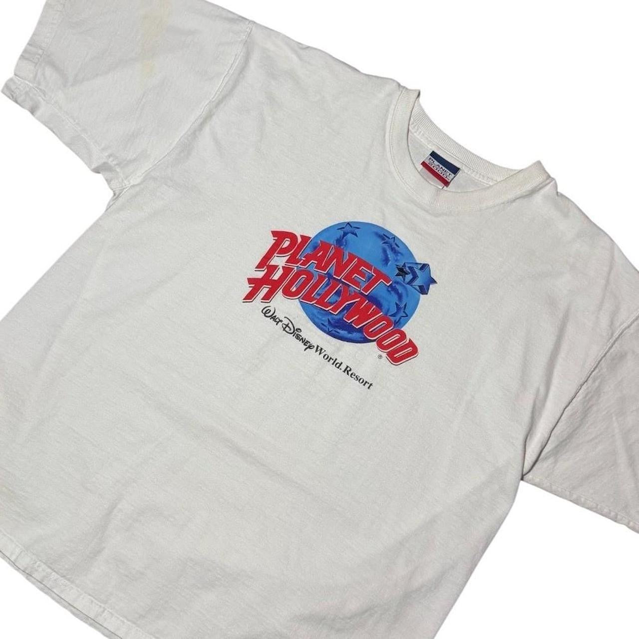 90s Y2K Planet Hollywood Walt Disney World Resort Logo Graphic T-Shirt