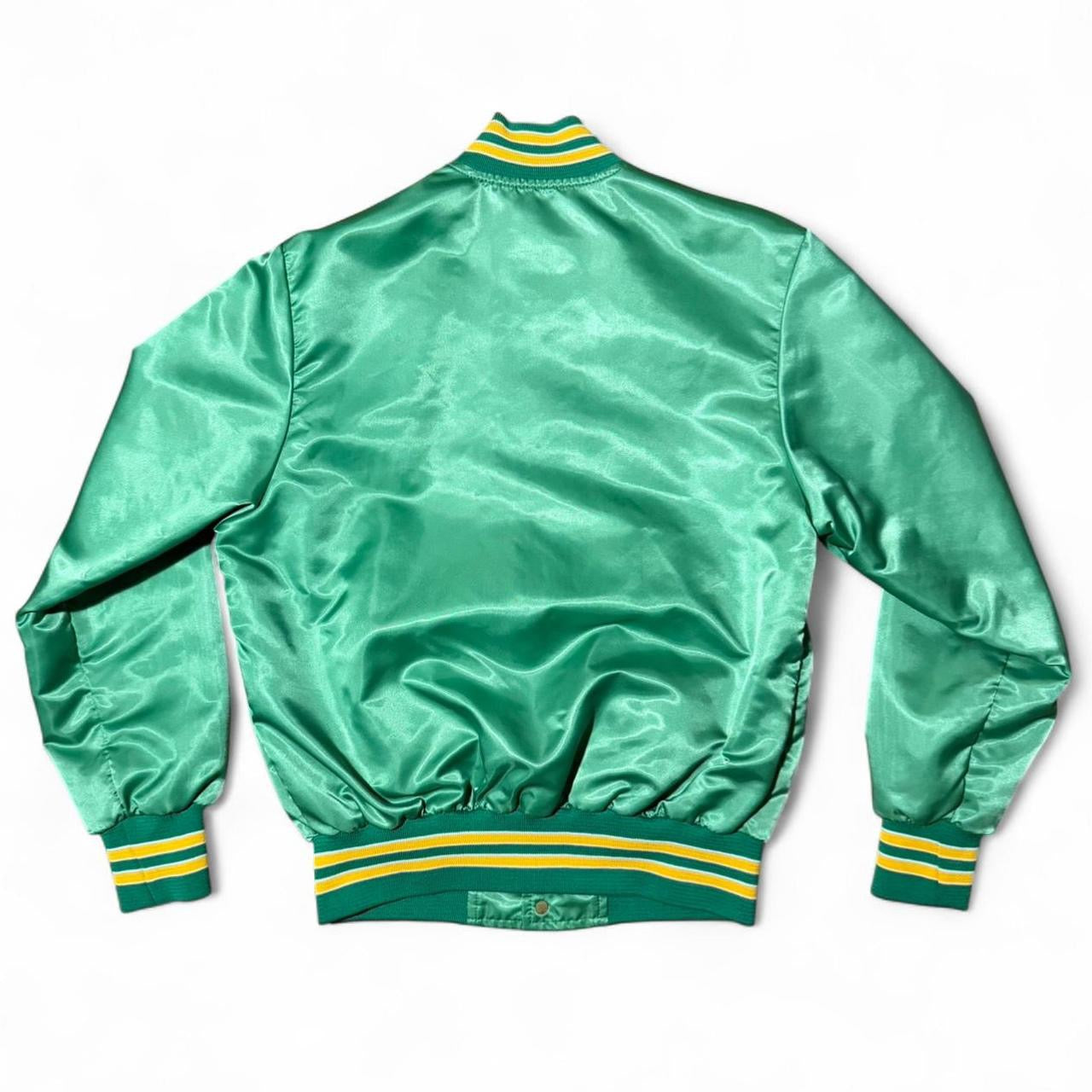 80s Oakland Athletics MLB Baseball Depatched Satin Bomber Jacket