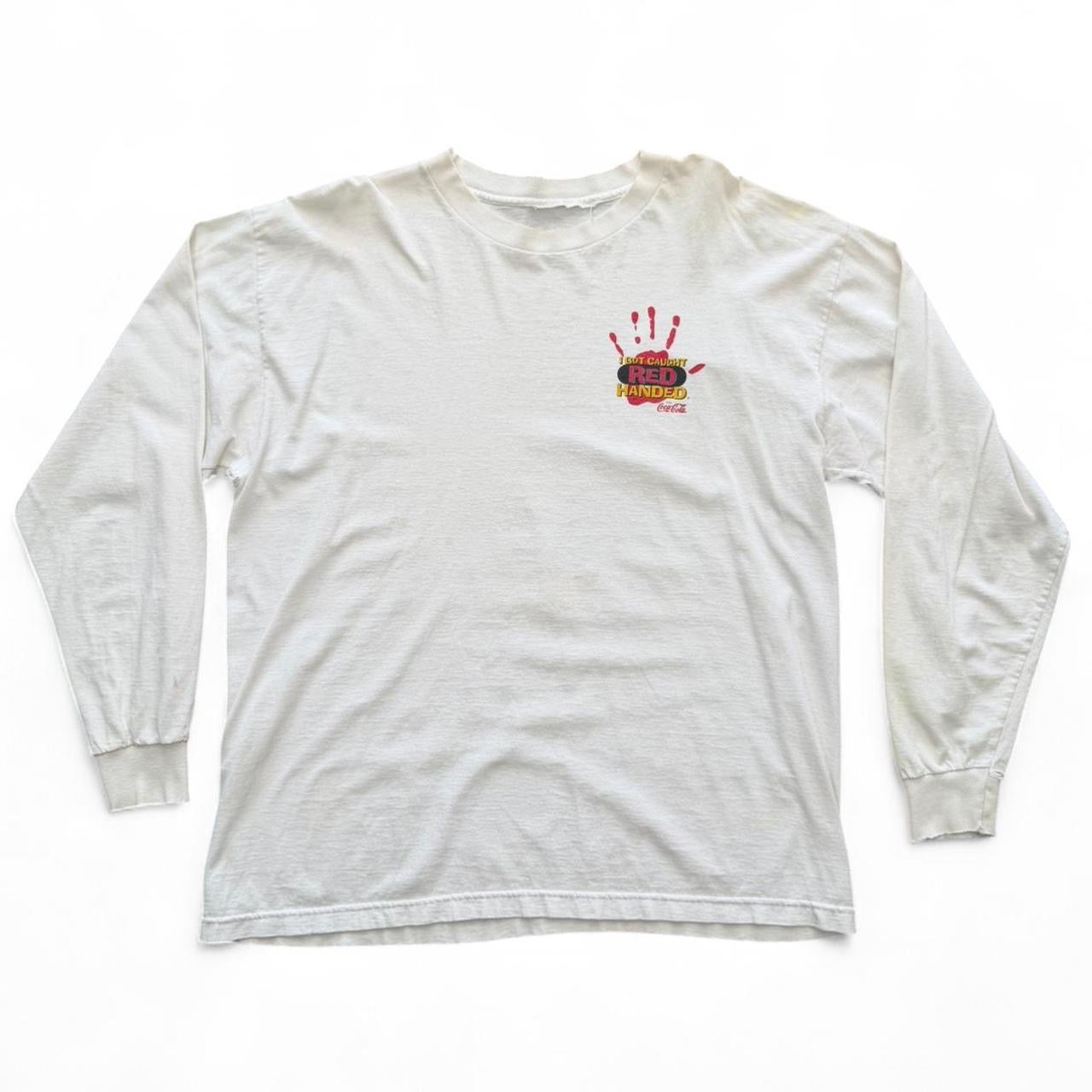 90s I Got Caught Red Handed Coca-Cola Distressed Long Sleeve