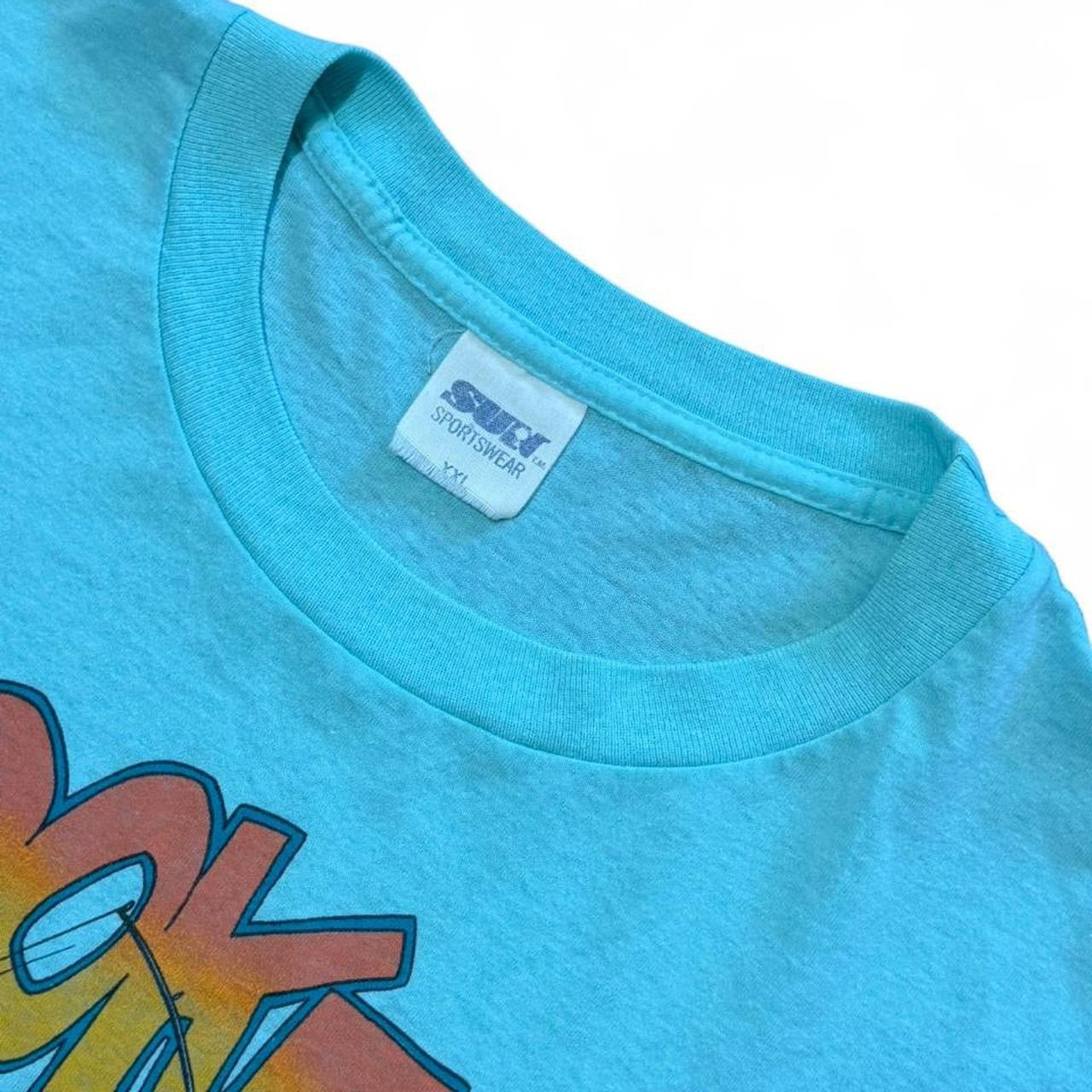 Vintage 80s Hooked On Fishing Funny Humour Joke Novelty T-shirt