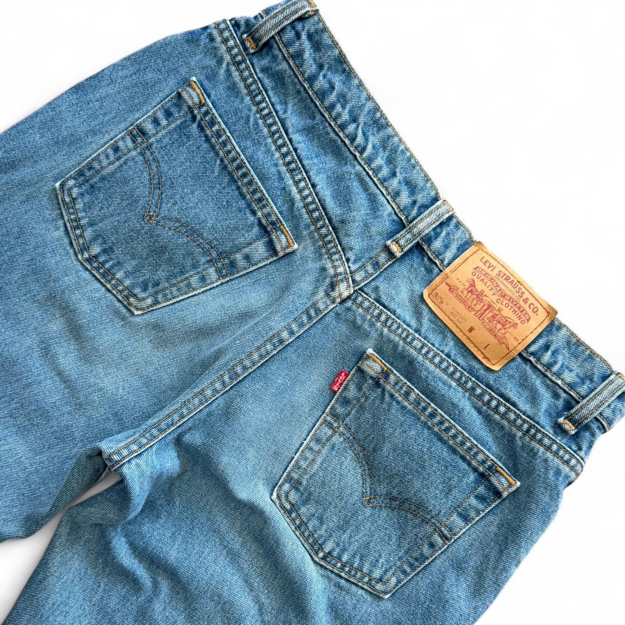 Vintage 90s Levi's 539 Blue Wash Straight Leg Denim Red Tag Jeans