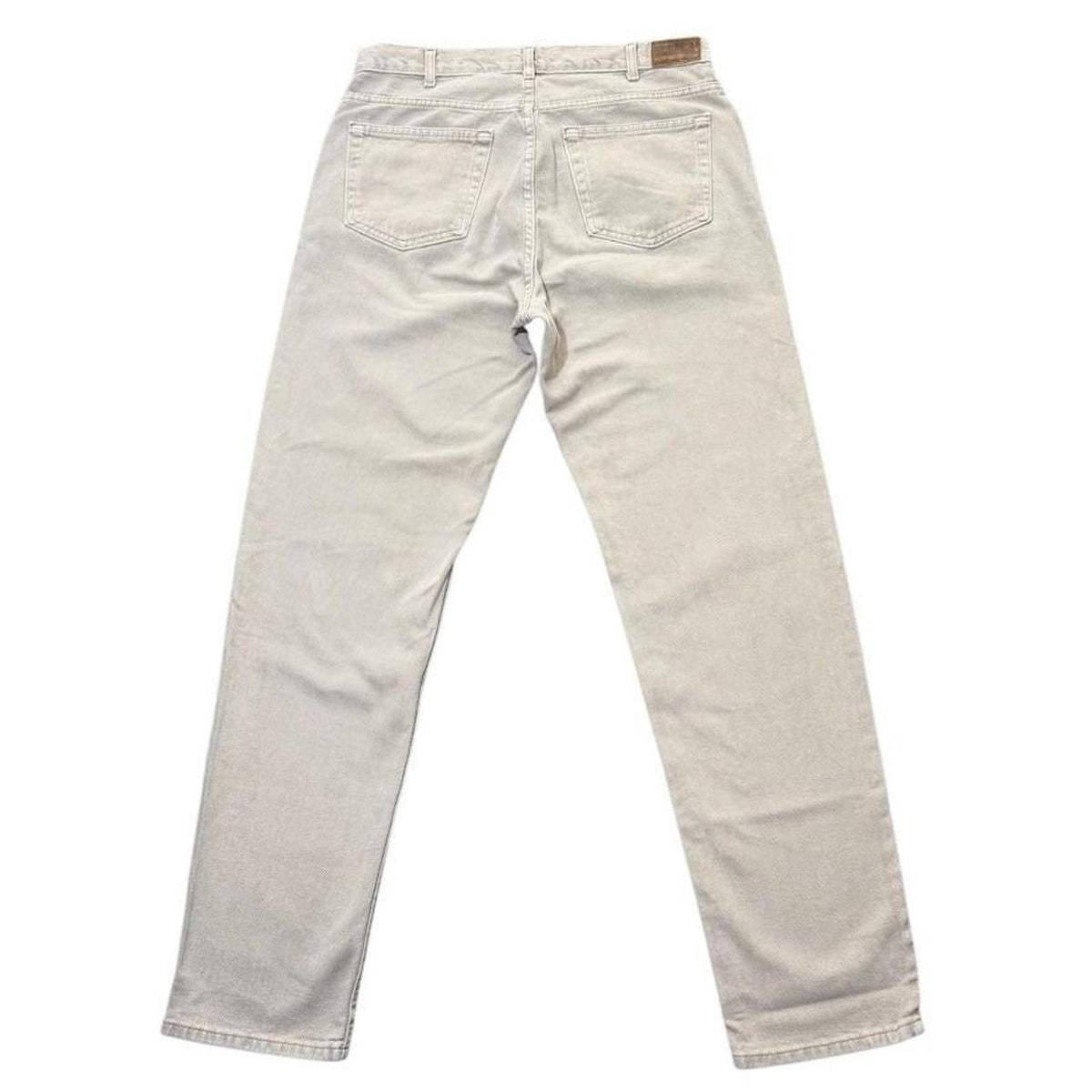 90s Kirkland Signature Mens Relaxed Jeans Beige Tan Stone Wash 34" Pants