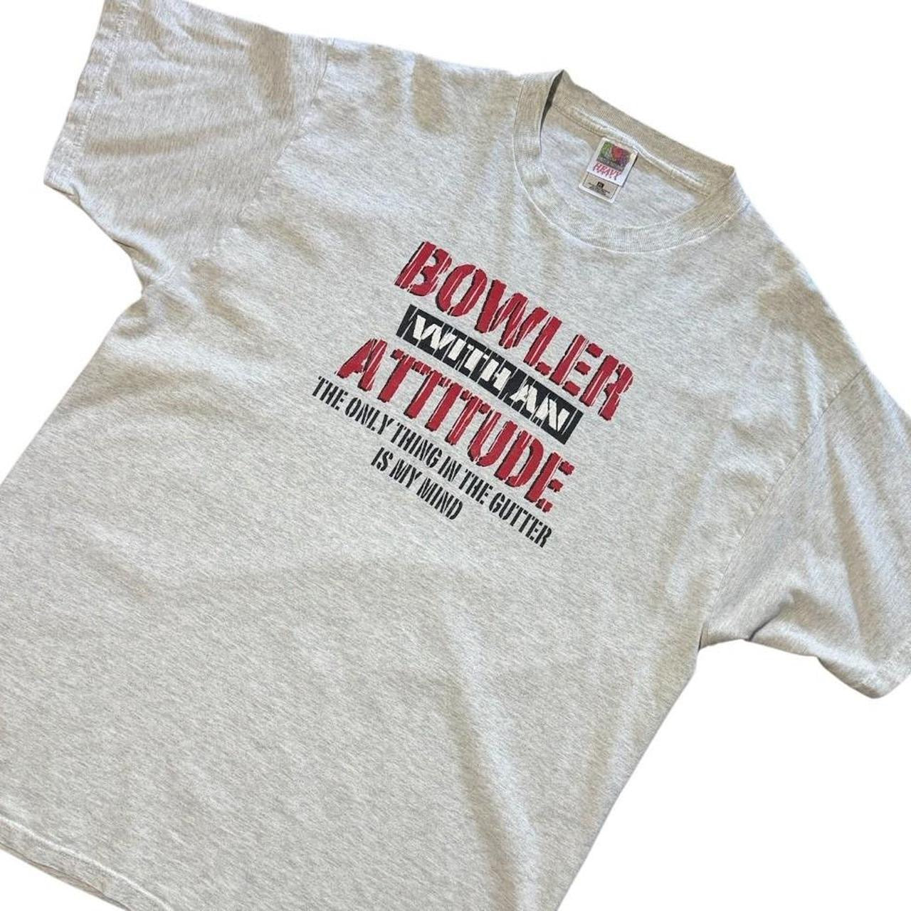 90s Bowler With An Attitude Humour Funny Joke Comedy Graphic T-Shirt
