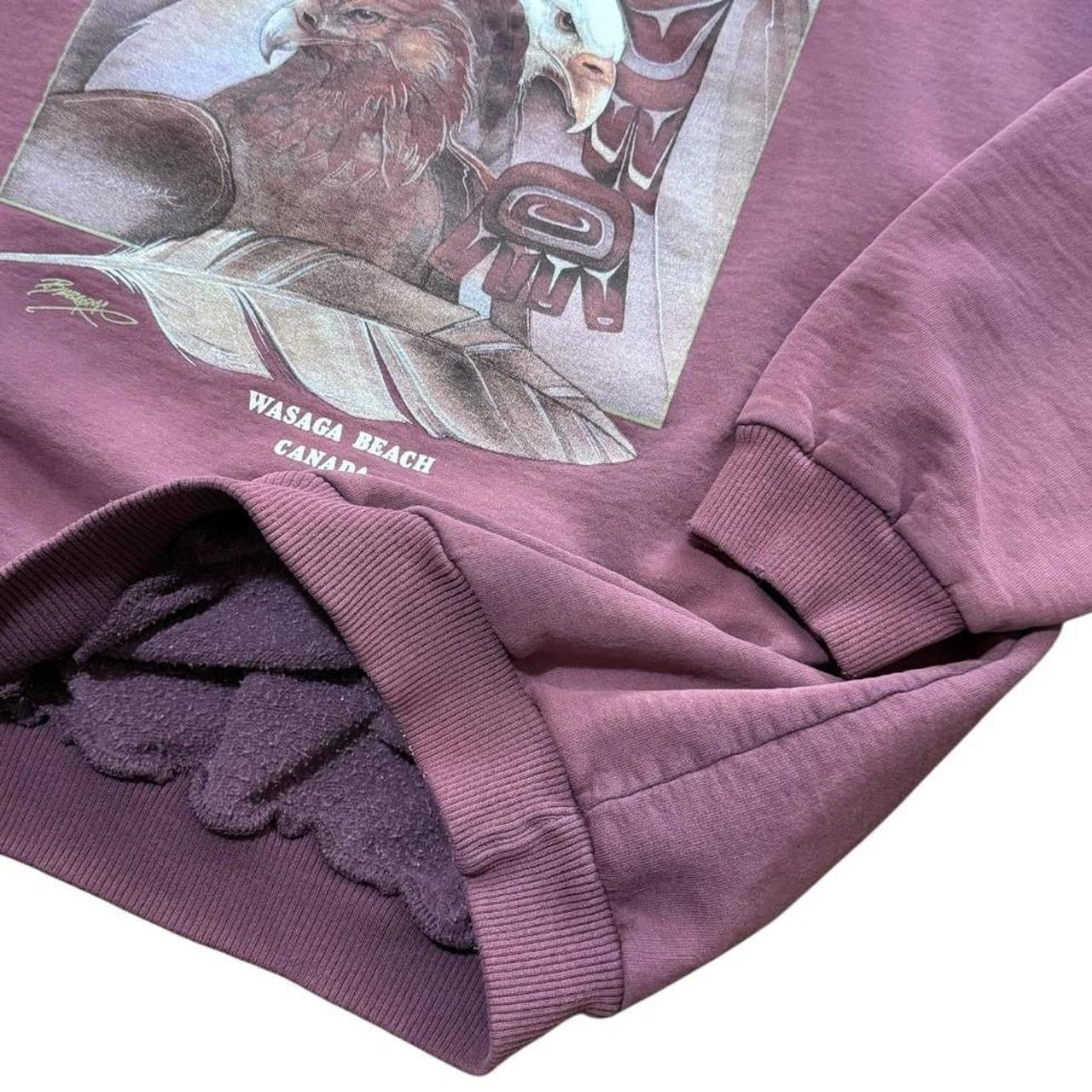 90s Eagle Spirit Wasaga Beach Canada Nature Animal Bird Crewneck Sweater