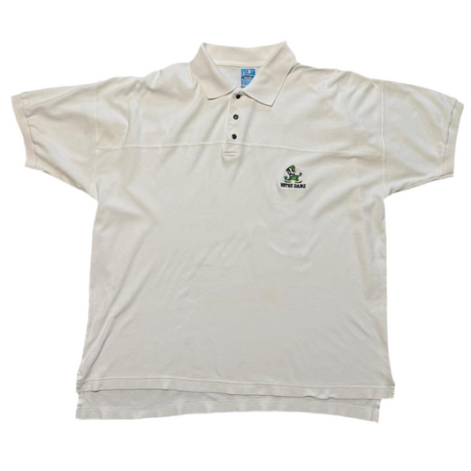 90s Champion Notre Damn White Polo