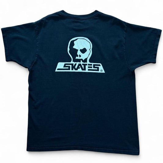 Vintage 90s Skull Skates Skateboard Company Graphic Logo Merch T-shirt