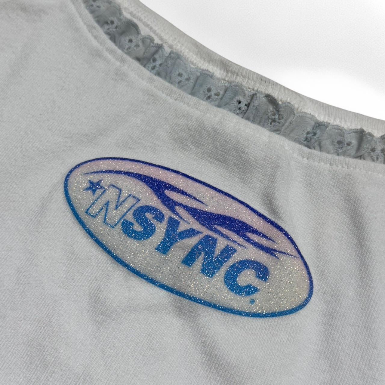 Vintage 90s/y2k NSYNC Sparkle & Frill Tank Top