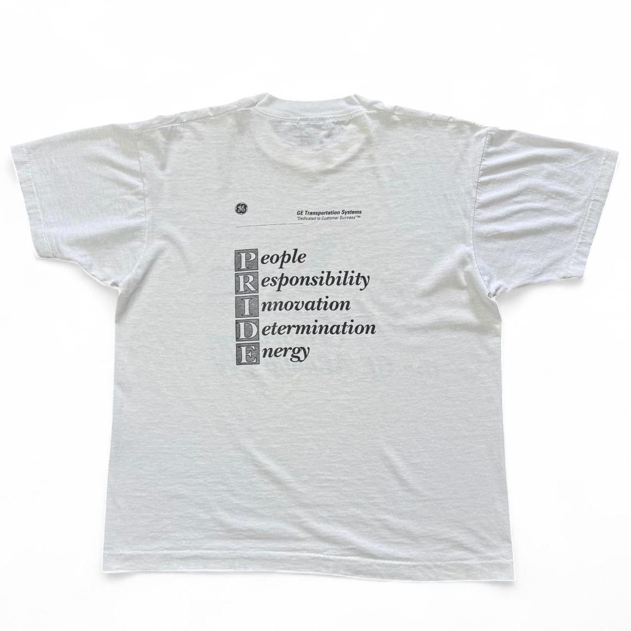 90s General Electric Transportation Systems Celebration Train Railway Tee