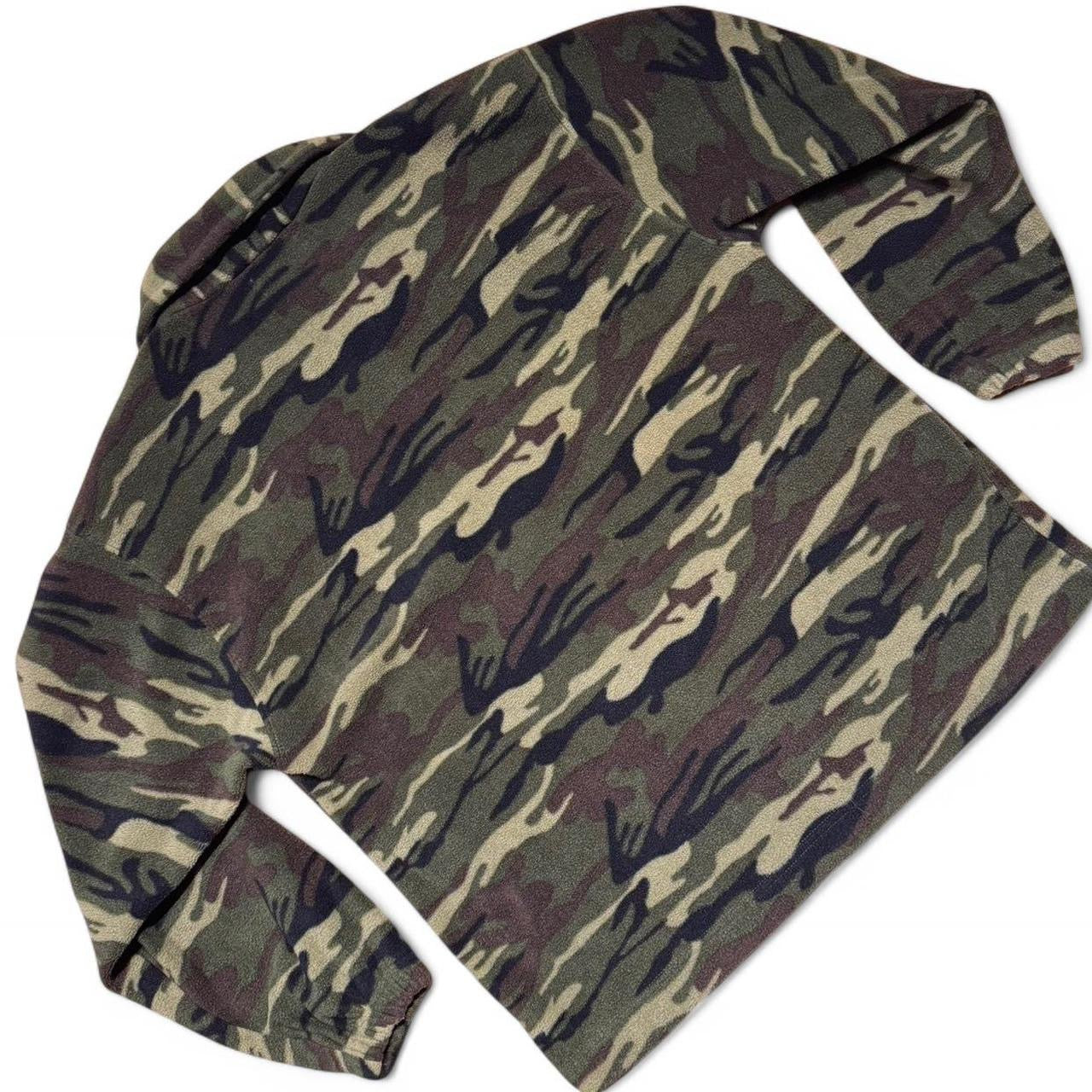 Green Camouflage Fleece Zip-Up