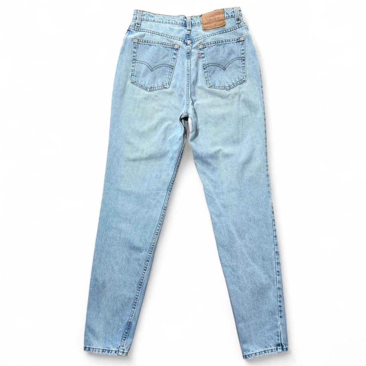 Vintage 90s Levi’s 512 High Waisted Light Blue Denim Tapered Jeans