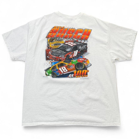 Y2K Kyle Busch 100th Win Nascar M&M Racing Auto Car T-shirt