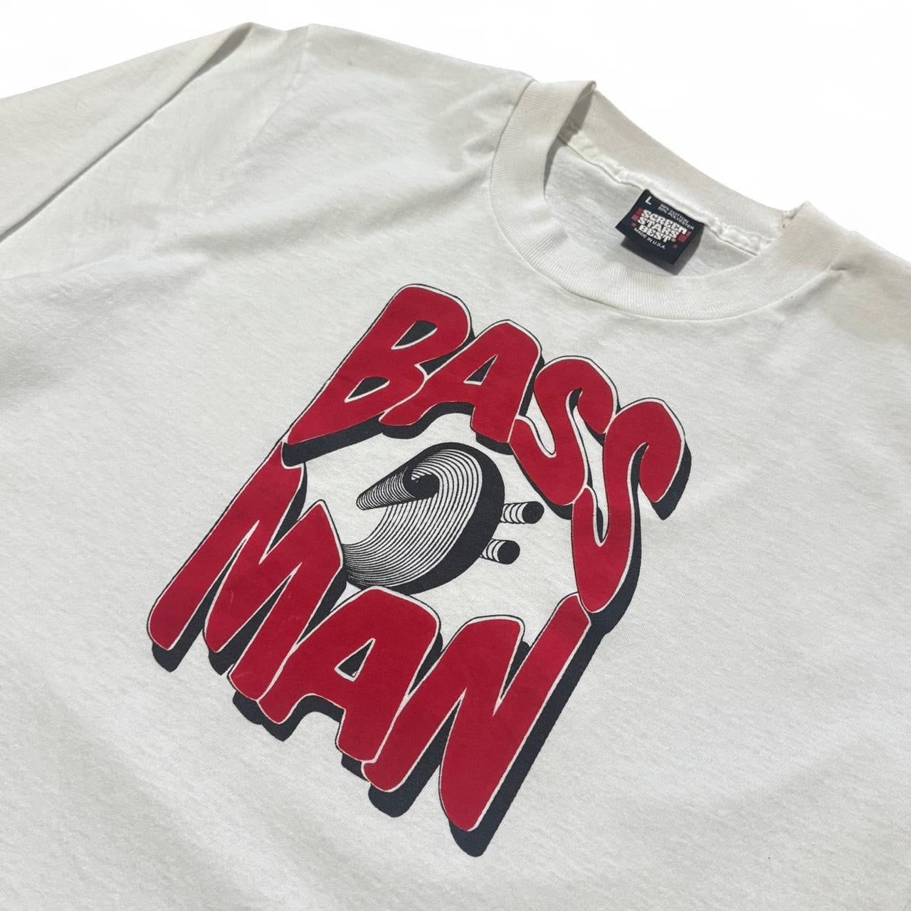 90s Bass Man Musician Musical Instrument White Long Sleeve Shirt