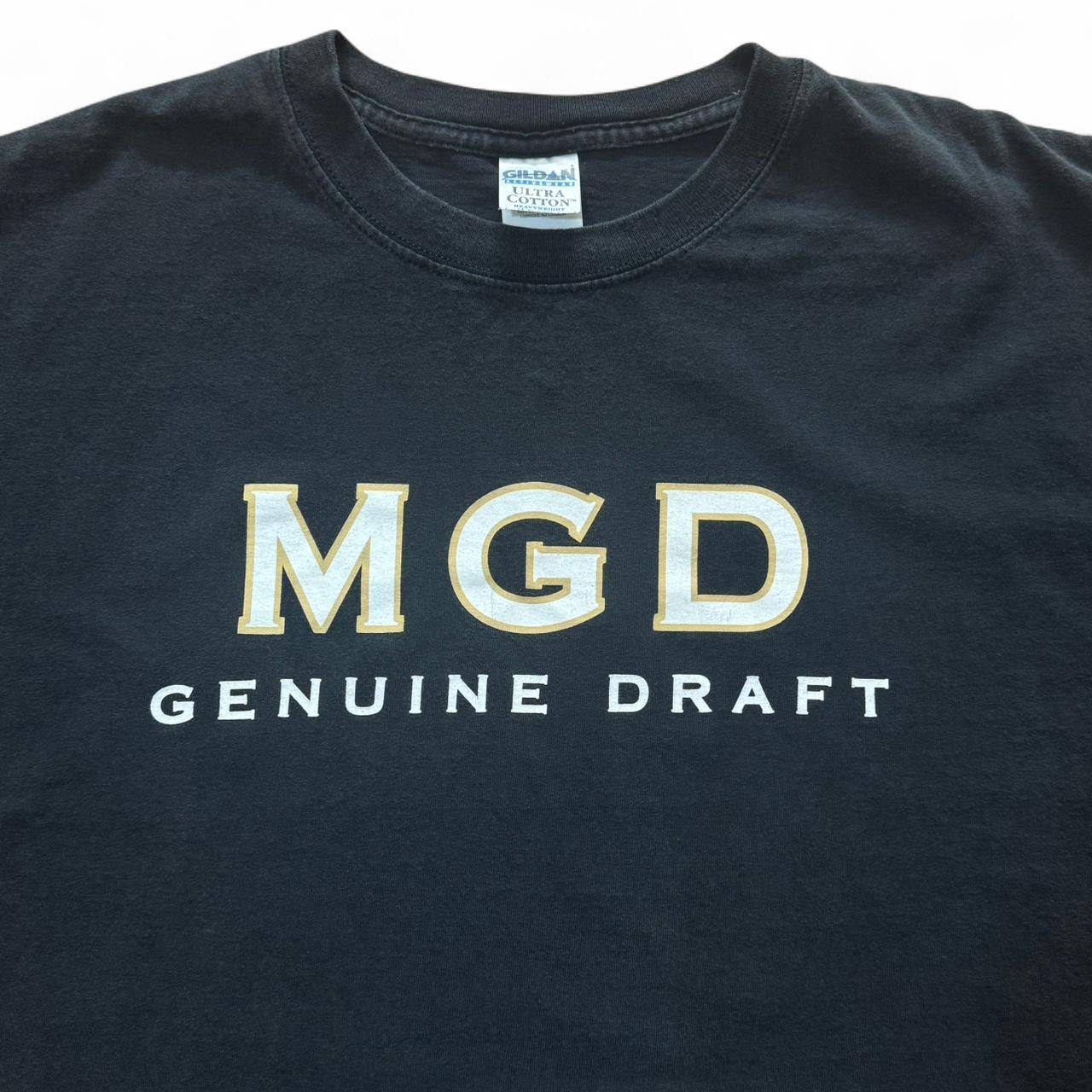 Black MGD Genuine Draft Beer Merch Tee